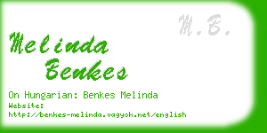 melinda benkes business card